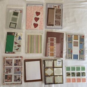 Assorted Scrapbook/Cardmaking Paper and Sticker Pack - Multicolor